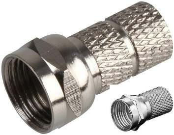 Proper F-connector for DStv decoder